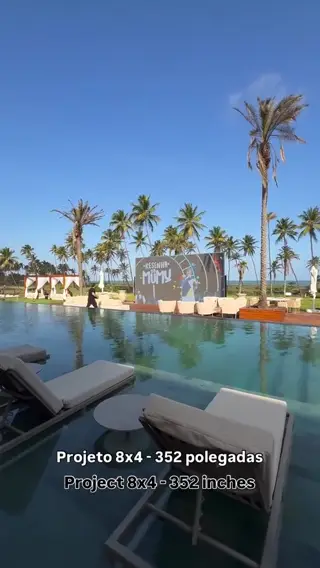 Painel de LED retrátil de 352 polegadas em Praia do Forte